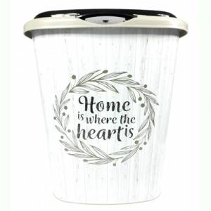 ŞIK DESENLE KİRLİ SEPETİ BANYO 50x35x42 SAĞLAM YAPI VE ŞIK TASARIM GENİŞ HAZNELİ