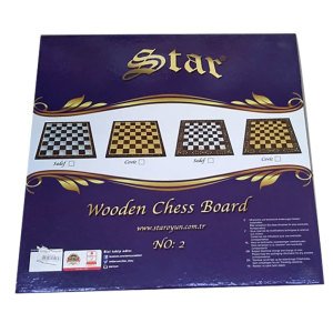 Ahşap Dama Seti 1. Kalite Ahşap Pullar, 45x45cm Ahşap Oyun Sahası