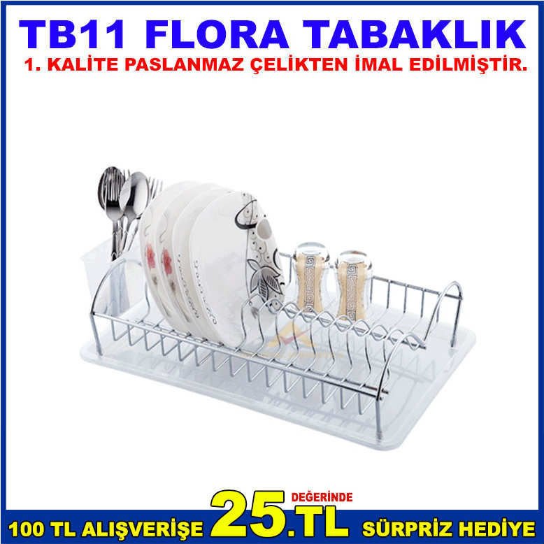 TB11 FLORA TABAKLIK KUTULU 1. SINIF PASLANMAZ ÇELİKTEN İMAL EDİLMİŞTİR