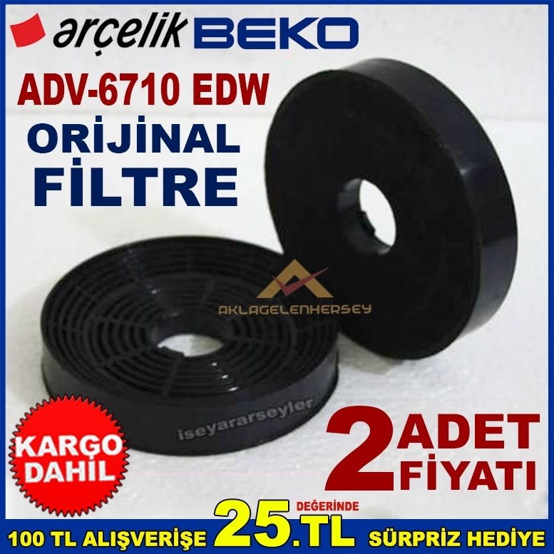 ARÇELİK BEKO ADV 6710 EDW ANKASTRE DAVLUMBAZ FİLTRESİ ASPİRATÖR