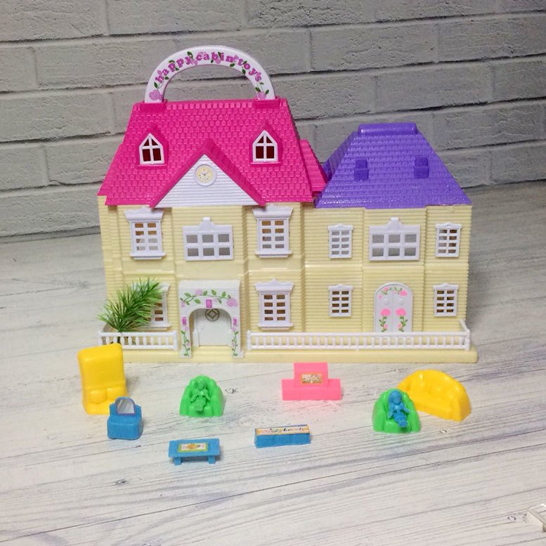 My Happy House - 11 parçadan Oluşan Mini Çocuk Evi Seti 1.Kalite Oyuncak Ev