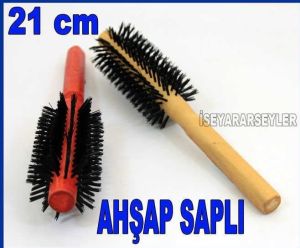 AHŞAP SAPLI DAYANIKLI SAÇ VE FÖN FIRÇASI