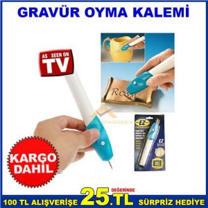 2xAA PİL İLE ÇALIŞAN GRAVÜR OYMA KALEMİ METAL AHŞAP CAM ÜZERİNE ÖZEL YAZI YAZABİLME