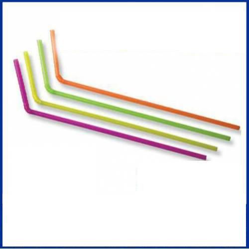 200 Ad 23 Cm Mavi Beyaz Cizgili Körüklü Pipet