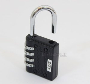 4 Haneli Şifreli Çelik Asma Çanta Bavul Kilidi
