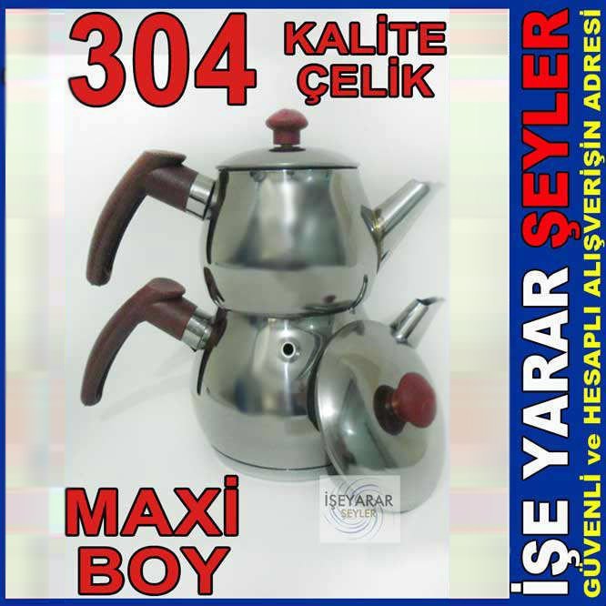 304 kalite paslanmaz çelik küre model mini çaydanlık seti 7bardak