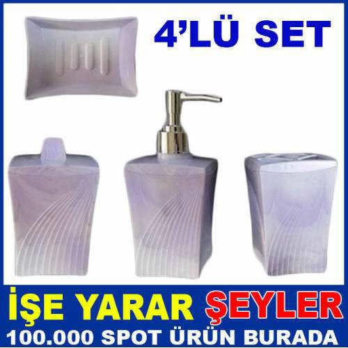 FLORA SERT PLASTİK DİVA 4 PARÇALI BANYO SETİ KD