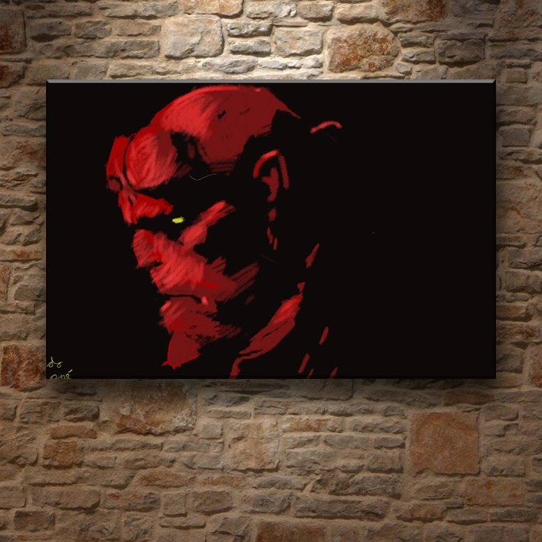 HELLBOY 7 değişen ölçü ORİJİNAL KANVAS TABLO