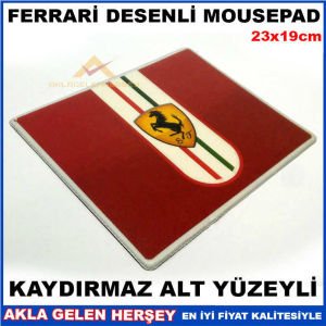 KAYMAZ ALT YÜZEYLİ FERRARİ DESENLİ MOUSE PAD NO7