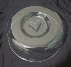 Pasta Kek Tabağı için Şeffaf Fanus Kapak 26 cm Kırılmaya Dayanıklı Plastik Sağlıklı Tazelik Koruyucu