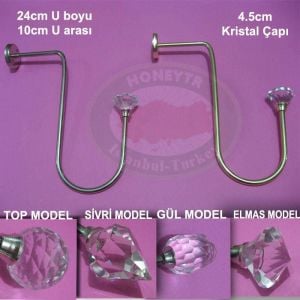 SWAROVSKİ KRİSTAL RENSO-PERDE KANCASI U-24 BÜYÜK