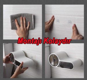 Çok Fonksiyonel Çekmeceli Telefon Raflı Wc Tuvalet Kağıdı Aparatı Su Geçirmeyen Kolay Montajlı Süper Şık Özel Tasarım