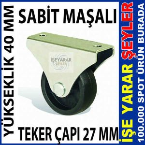 27 MM SABİT MAŞALI POLİPROPİLEN BURÇLU TEKER