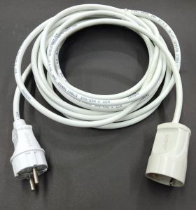 5 Metre 2x1.5 Kablolu Fişli Prizli Seyyar Kalın Isınmaz izole Uzatma Kablosu Ev işyeri Çok Amaçlı