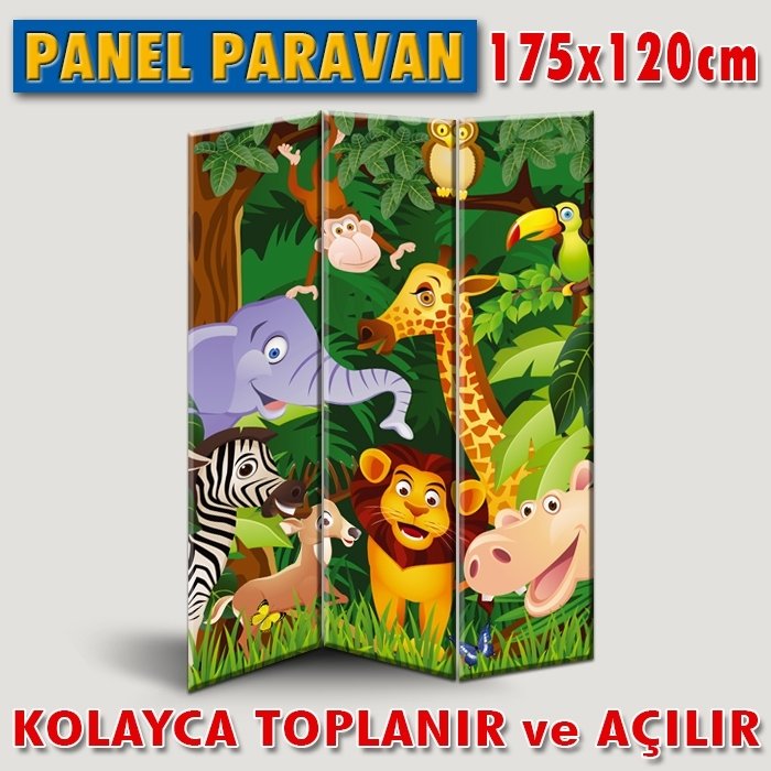 GÖRSELLİ KATLANIR PANEL BÖLME SİSTEMİ - SEVİMLİ HAYVANLAR