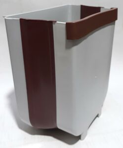 Katlanabilir Dolaba Asılabilir Mutfak Banyo İçin Gri Çöp Kovası