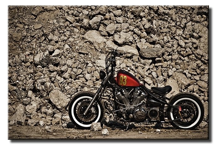YAMAHA CAFE RACER 6 değişen ölçü ORİJİNAL KANVAS TABLO