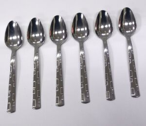 6 adet Tatlı Kaşığı Seti Paslanmaz Çelik Safir 20cm Ucuz Md Kaşık Günübirlik için ideal Sofra Seti