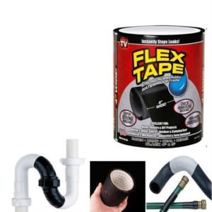 Flex Tape Su Sızdırmaz Bant Yama Bandı Kauçuk Astarlı Suya Dayanıklı Delik Akıntı Sızıntı Tamir Seti