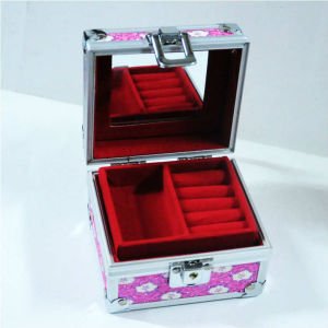 Metal Kasalı Kilitli Çift Katlı Mücevher ve Takı Kutusu - Metal Çanta Aksesuar Kutusu