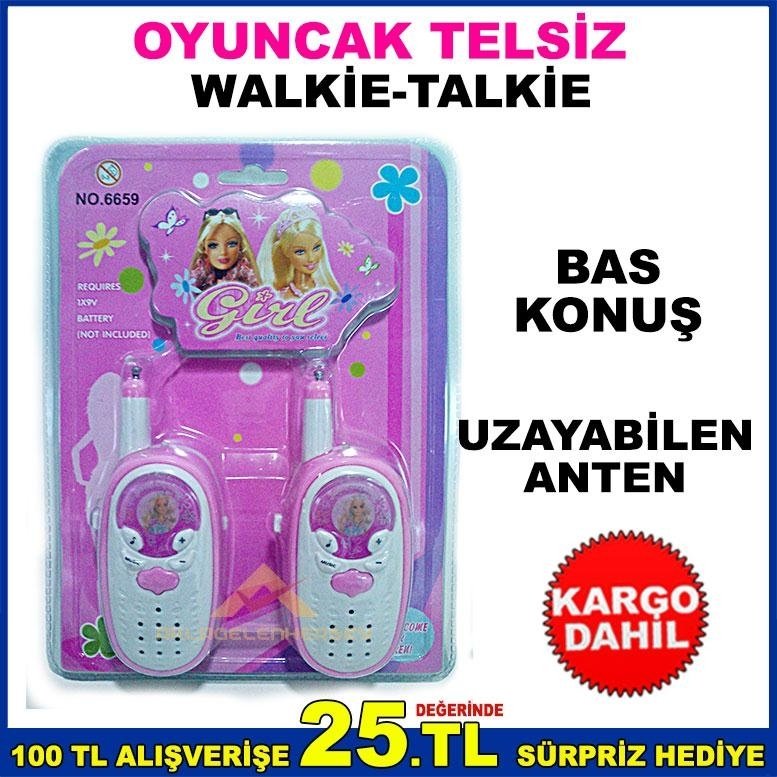 WALKİE TALKİES IŞIKLI OYUNCAK TELSİZ PEMBE