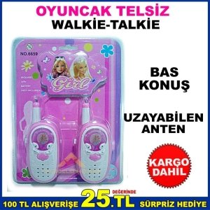 WALKİE TALKİES IŞIKLI OYUNCAK TELSİZ PEMBE