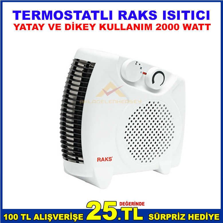 TERMOSTATLI 2000 WATT 2 AYRI GÜÇTE ISITMASIYLA YATAY VE DİKEY KULLANMA ÖZELLİKLİ RAKS ISITICI