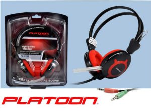 PL-2212 İNTERNET CAFELERE UYGUN SAĞLAM İP KABLOLU MİKROFONLU BİLGİSAYAR KULAKLIĞI OYUNCU KULAKLIĞI