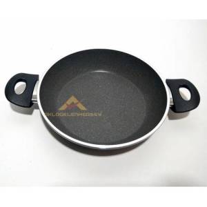 Ezme Alüminyum Granit Döküm Çift Kulp Tava 22cm