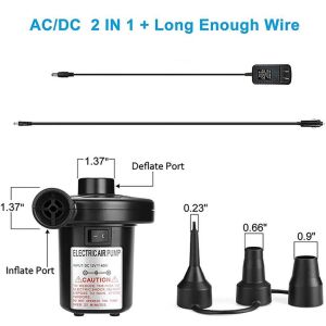 Çok Amaçlı Elektrikli Hava Pompası Raft Oyuncak Nozullu Hızlı Doldurma Şişirme Söndürücü 110-240V Hava Yatağı Yüzme Havuzu