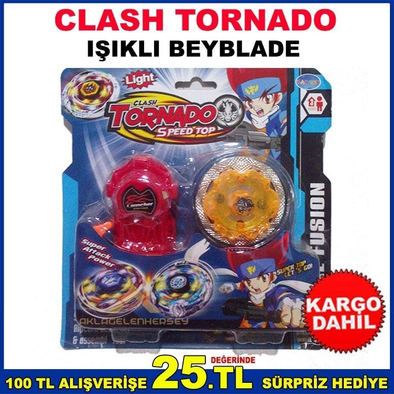 CLASH TORNADO IŞIKLI ÇOK HIZLI BEYBLADE SETİ