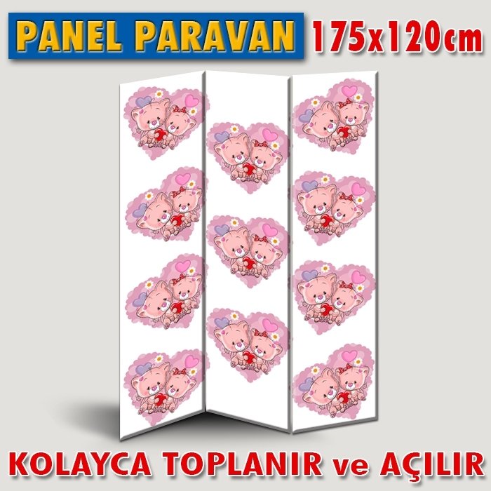 GÖRSELLİ KATLANIR PANEL BÖLME SİSTEMİ - ŞİRİN KEDİLER VE SEVGİ