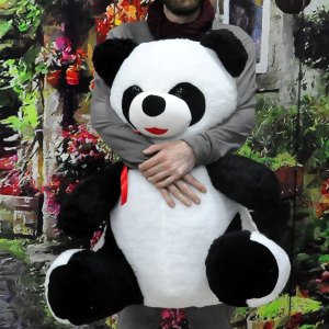 Sevgililer Gününe Özel Büyük Boy 73cm Oturan Peluş Panda Oyuncak