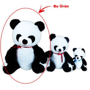 Sevgililer Gününe Özel Büyük Boy 73cm Oturan Peluş Panda Oyuncak