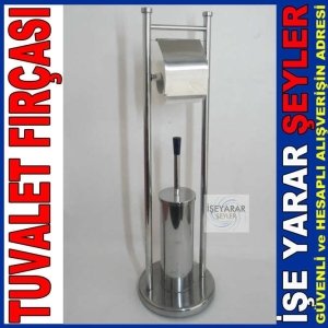 AYAKLI ÇELİK TUVALET SETİ MODERN TUVALET FIRÇASI