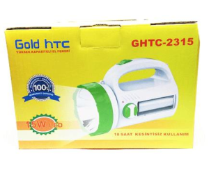 Gold Htc GHTC-2315 Yüksek Kapasiteli El Feneri 15W LED