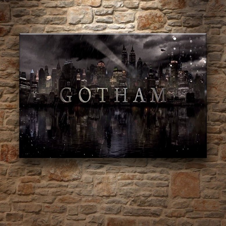GOTHAM POSTER 7 değişen ölçü ORİJİNAL KANVAS TABLO