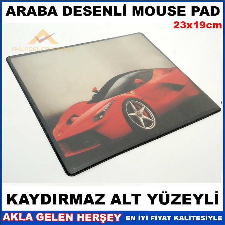 KAYMAZ ALT YÜZEYLİ ARABA DESENLİ MOUSE PAD NO3