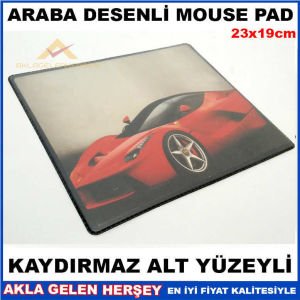 KAYMAZ ALT YÜZEYLİ ARABA DESENLİ MOUSE PAD NO3
