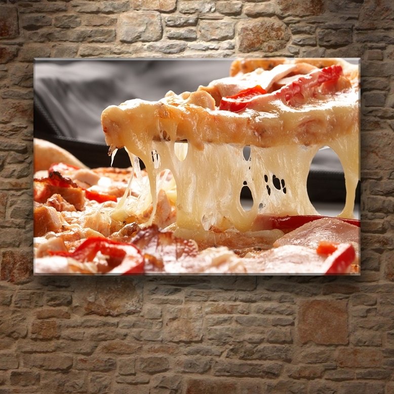 ENFES PİZZA DİLİMİ 7 değişen ölçü ORİJİNAL KANVAS TABLO