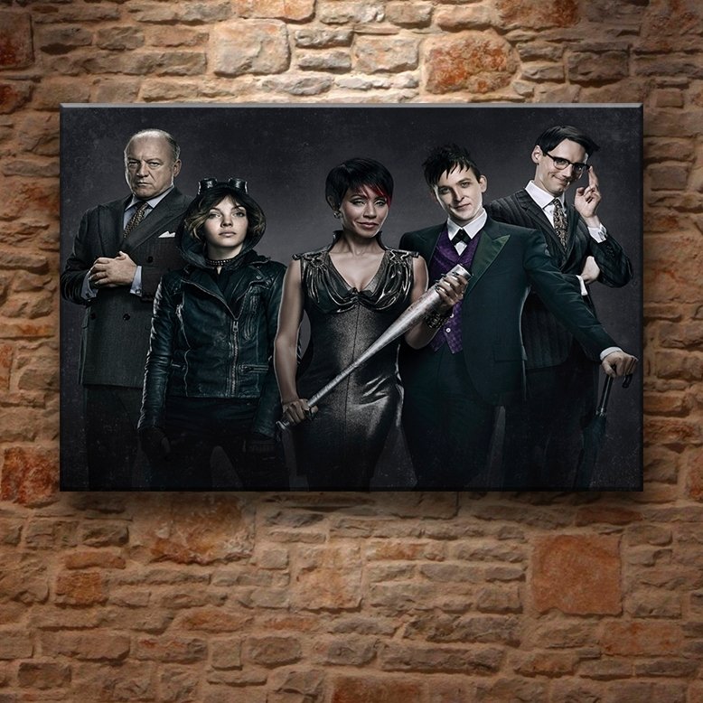 GOTHAM - KÖTÜLER 7 değişen ölçü ORİJİNAL KANVAS TABLO