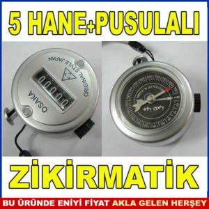 PUSULALI MANUEL ZİKİRMATİK 5 HANELİ GARANTİLİ 99999 SAYAÇ Basmalı zikirmatik