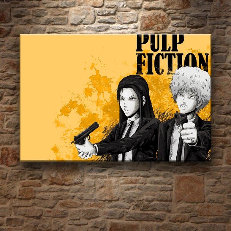 GINTAMA PULP FICTION 7 değişen ölçü ORİJİNAL KANVAS TABLO