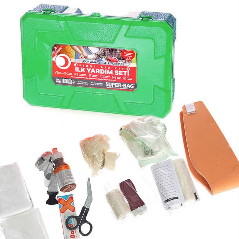Hayat Kurtaran Süper Bag İlk Yardım Seti, Full Dolu Özel Çantalı - İlk Yardım Çantası