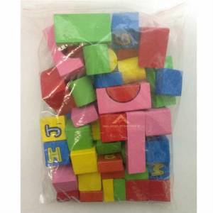 50 PARÇA ALFABE HARFLİ RENKLİ AHŞAP BLOKLAR BULTAKLI ÖZEL KUTUSUNDA AHŞAP BLOK PUZZLE