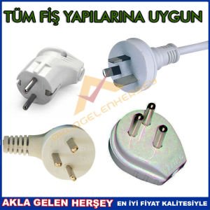 Dünyadaki tüm fişlere uyumlu anahtarlı uzatma kablosu ÇİFT USBLİ 3lü UNIVERSAL PRİZLİ UZATMA KABLOSU