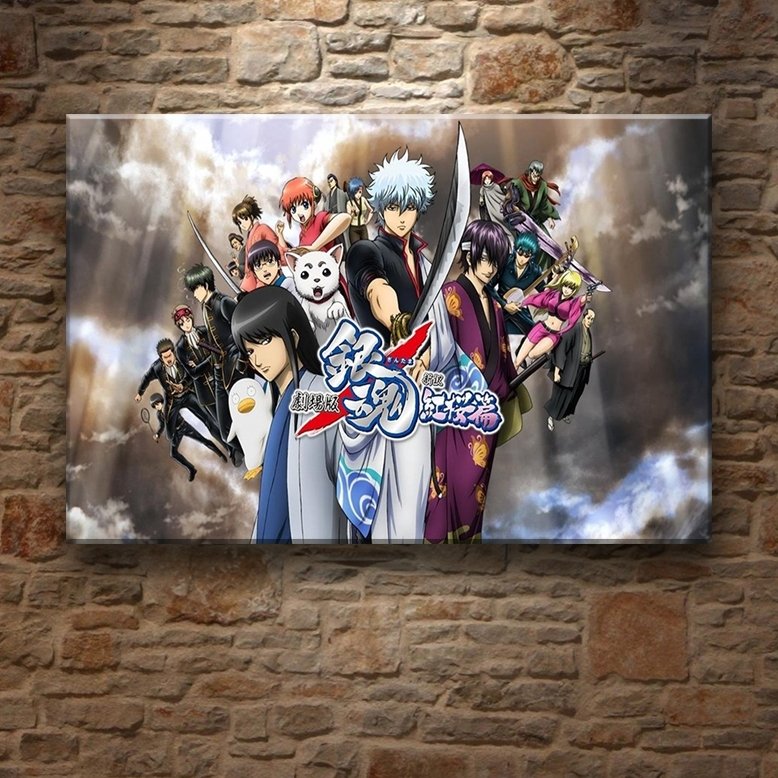 GINTAMA POSTER 7 değişen ölçü ORİJİNAL KANVAS TABLO