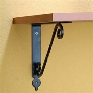 SİYAH FERFORJE RAF ALTI 30X15