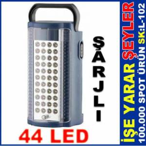 44 Ledli 6v Akülü Şarj Edilebilir Ledli Işıldak