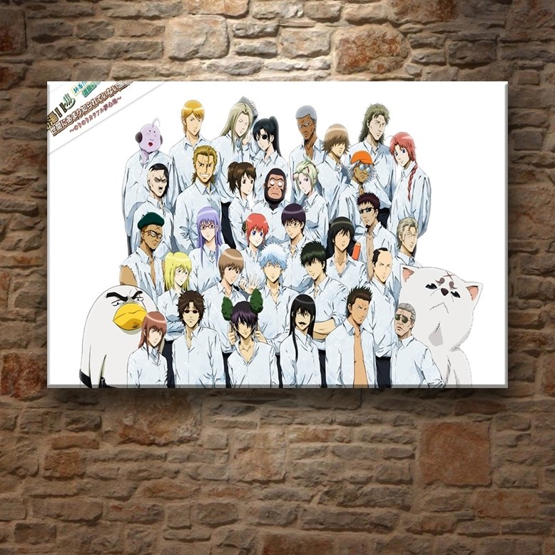 GINTAMA LİSESİ 7 değişen ölçü ORİJİNAL KANVAS TABLO